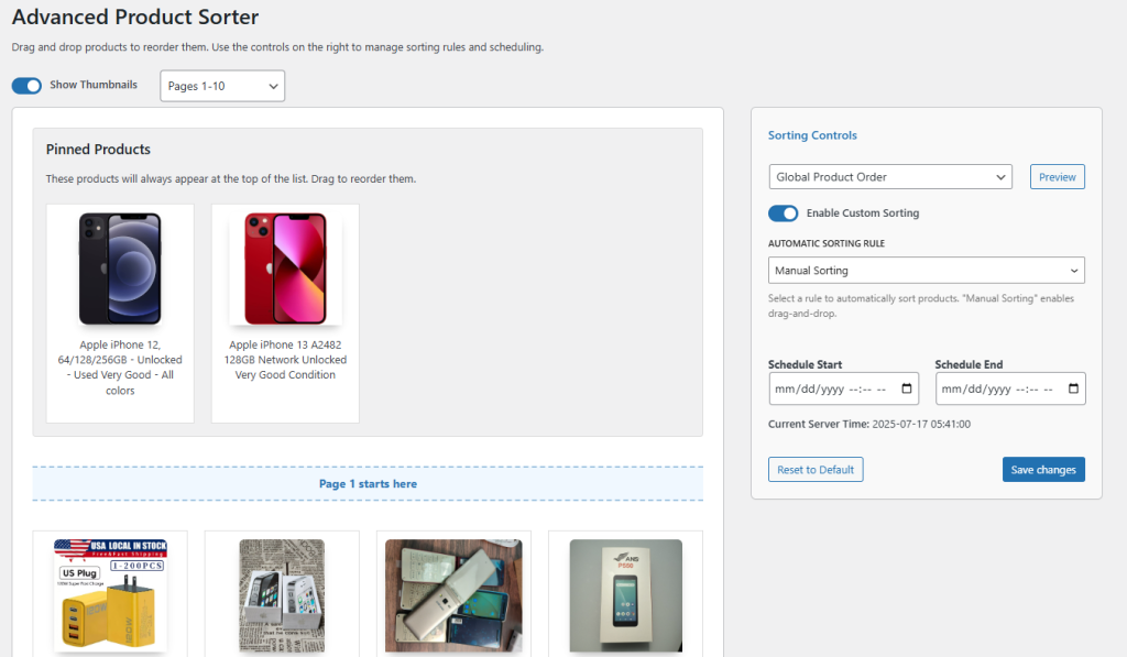 Advanced Product Sorter for WooCommerce