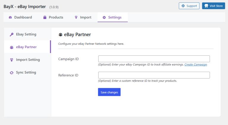 Configure eBay affiliate tracking in WooCommerce